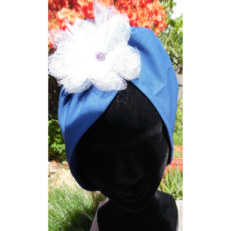 turban bleu