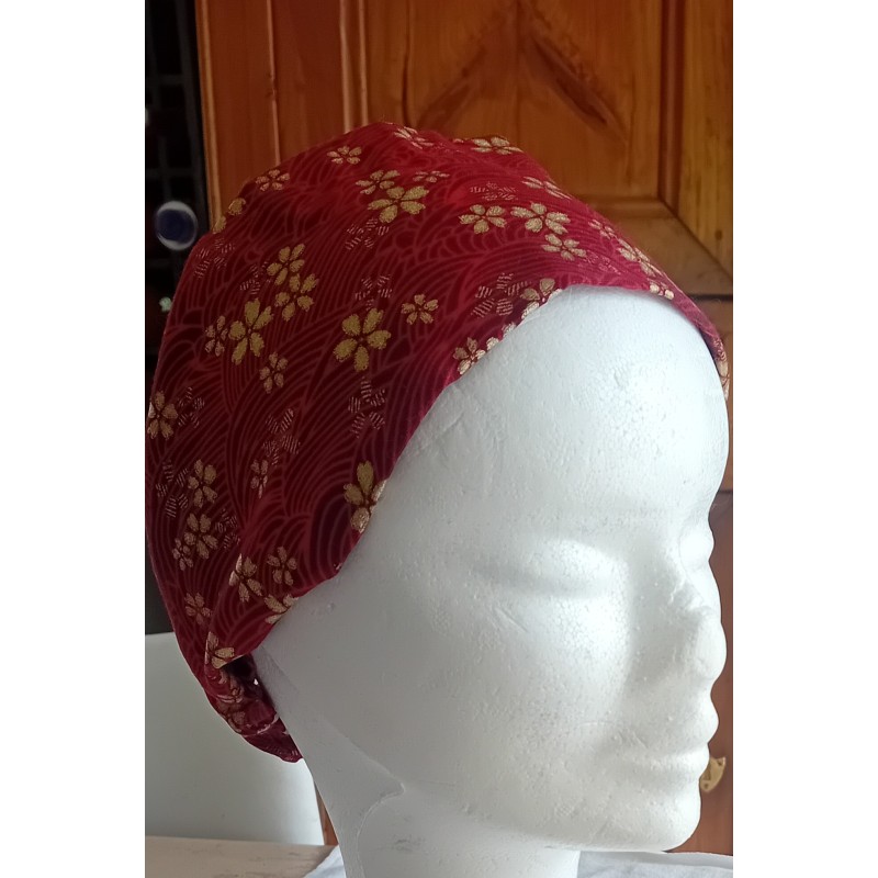 bandeau rouge et or