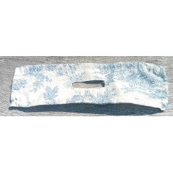 chouchou magique écru et bleu