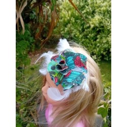barrette punk plume