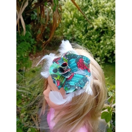 barrette punk plume