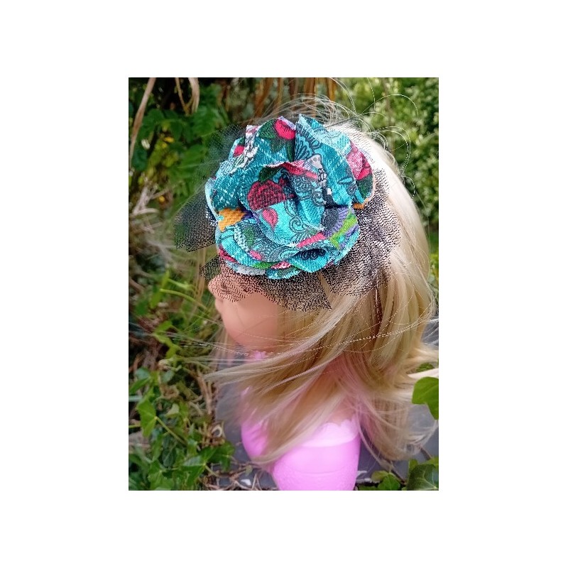 barrette punk tulle noir