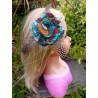 barrette punk plume noire
